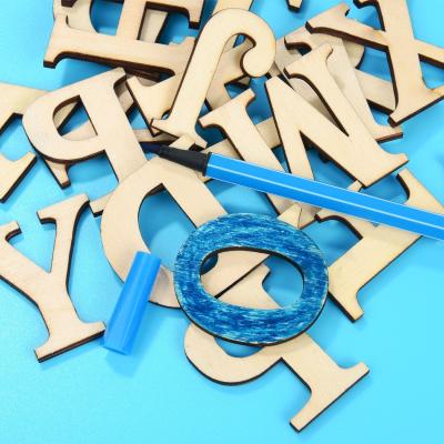 China Europe Customized Painted Wood Carving Wooden Letter Letters Home Decorative Letters Wooden Joy for sale