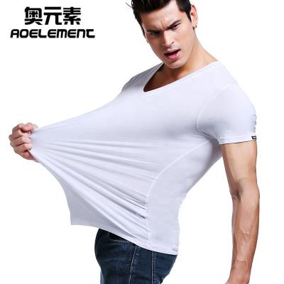 China Wholesale Anti-Shrink Sports Manufacturers Custom V-Neck Apparel Short Sleeve In Bulk Knitwear White T-Shirt For Gym Mens T-Shirts for sale