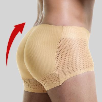 China Hip 2cm Thick Solid Color Quadrilateral Boxing Pants Rich Men's Underwear Breathable Men's Hip Underwear Comfortable Pants for sale