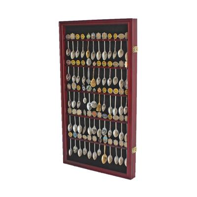 China 60 Wooden Spoon Showcase Rack Holder Cabinet for sale