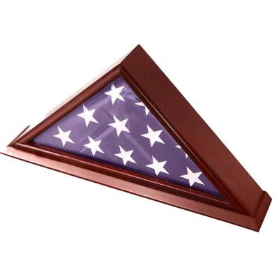 China Acrylic Flag 5x9 Display Case Shadow Box With Cherry for sale