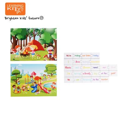 China Different Picture Make Full Verdict Instruction Games Children's Toys Cartoon Colorful Matching Game Toys Children 23.5*15.5*5.2cm for sale