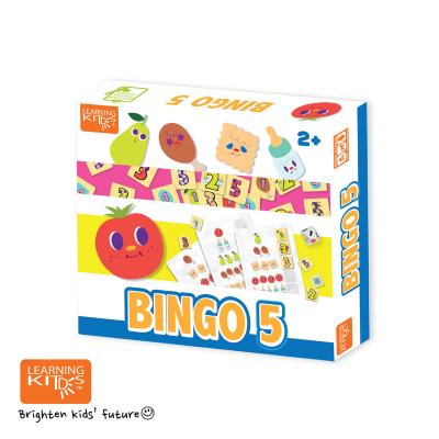 China Other Educational Toys and Hobbies Learning Kids Matching Quantity and Number Bingo Card Game 23.5*20.5*5cm for sale