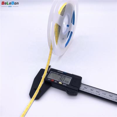 China Hotel 2021 Bestselling DC12V 24V 3mm 5mm Width Supper Narrow PCB 1cm Beam Angle 180degree Flexible Beam Angle Cob Led Strip for sale