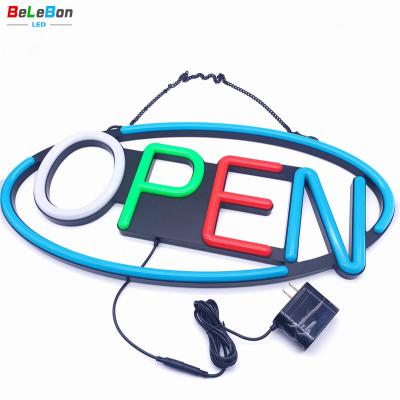 China 2020 New Easy Installation PC Raw Material Horizontal Anti-UV Led Sign Red Green Blue Red Green Blue Easy Installation Open Change Color For Catering Store for sale