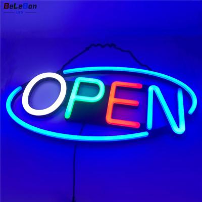 China Easy install instock fast ship programmable hot sale window panel led open-closed signs for shop cafe bar open signs for sale