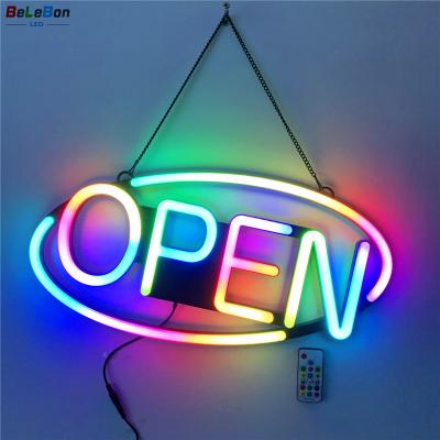 China Easy Installation LED OPEN Sign Led Neon Lights Colorful Open Billboard Bar Club Signage Store Custom Logo Advertising for sale