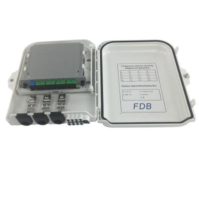 China FTTH FTTH 8 Hollow Fiber Optic Distribution Box Terminal Box PLC Spliter Nap Box FTTH With ABS Splitter for sale