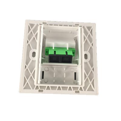 China FT-A02 FTTH Fiber Optic Box SC/LC/FC 1Core Fiber Optic Wall Outlet fttx Indoor Desktop Box 86 for sale