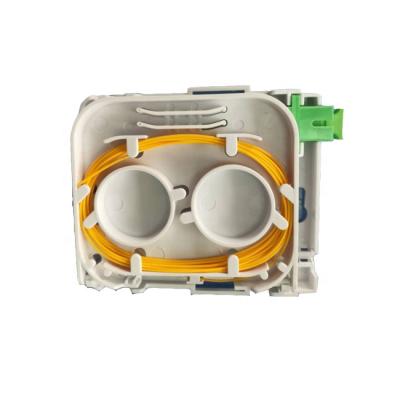 China FTTH Fiber Optic Box FTTH Faceplate Terminal OTB Rosette Termination 1 Indoor Indoor Mini Desktop Box Cores for sale