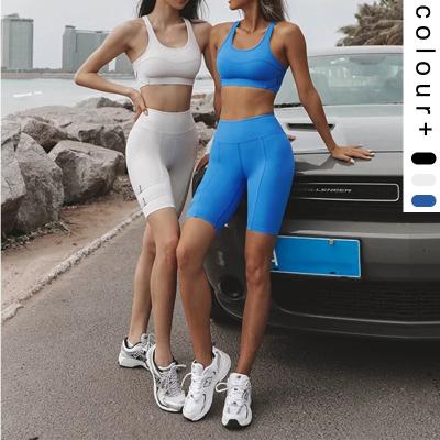 China OEM Manufacturer Summer Stylish Active Wear Compression Breathable Fitness Shorts Set Women Biker Yoga Sets Short for sale