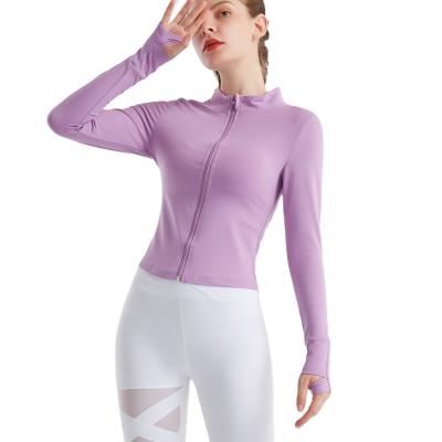 China 2020 Private Logo Winter Autumn Stylish Yoga Breathable Sport Manufacturer Long Sleeve Kick Hole Top Full Face Top for sale