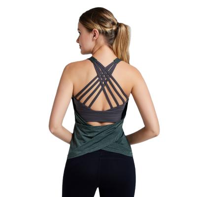 China Premium Quality Lulu Lemon Yoga Tank Top Logo Manufacturing High Impact Compression Sport Bra High Quality Private Breathable Bra for sale