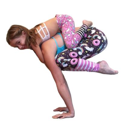 China Breathable Fashion Unicorn Donut Printed Mommy And I Yoga Pants Sport Gym Workout Bottom Cute Leggings for sale