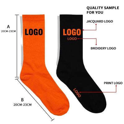 China Sporty Custom Socks Logo Cotton Socks Custom Made Mens Unisex for sale