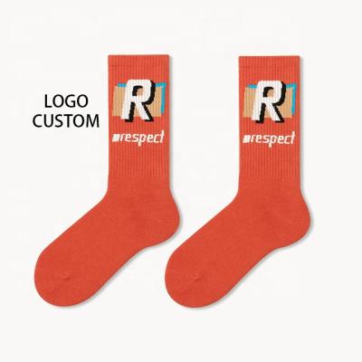 China Sporty Custom Socks Women Custom Logo Socks for sale