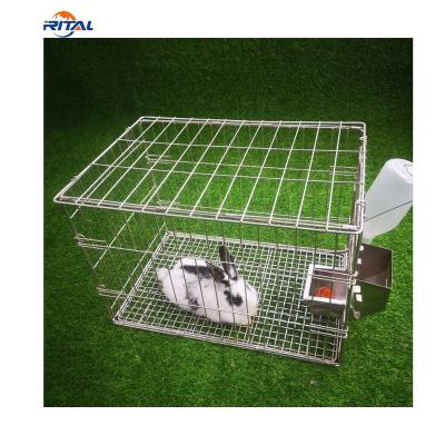 China Large Metal Wire Lab Cage Eco-Friendly Wholesale Commercial Stainless Steel Rabbit Breeding Cages For Lab for sale