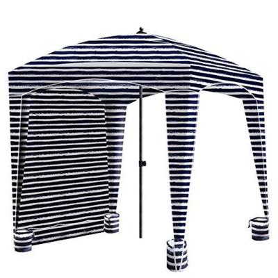 China 2020 Wholesale 6.5ft 7ft Modern Portable Square Hot Sale Custom Printed Pop Up Outdoor Beach Hut Windproof for sale