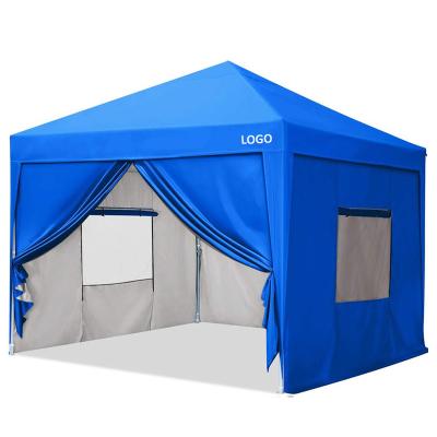 China Modern Furniture 4x4 3x3 Pop Up, Folding Sports Event Gazebo With Sides Walls Heavy Duty Retractable Canopy Tents On Weels Party Wedding for sale