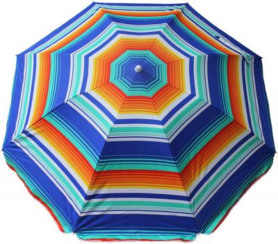 China Modern 6.5ft Easy Carry 2 Fold Sun Beach Chair Umbrella Tilt Umbrella Beach Umbrella for sale