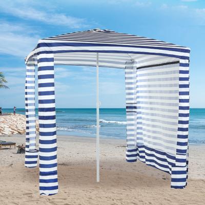 China New Canvas 1.8m*1.8m Modern Luxury Premium Canopy Beach 4ribs Canopy Portable Aluminum Cool Umbrella for sale