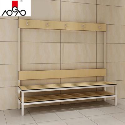 China AOGAO Modern Solid Phenolic Board Wood Outdoor Bench for sale