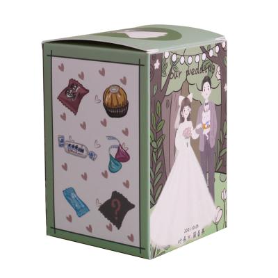 China High End Recycled Materials Design Customized Wedding Unique Candy Chocolate Food Packaging Paperboard for sale