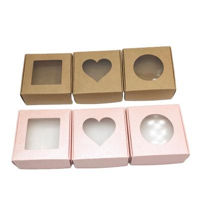 China X12 Recycled Materials 12 X 6 Custom Color Transparent Kraft Paper Window Cake Paper Box For Wedding Favors Birthday Party for sale