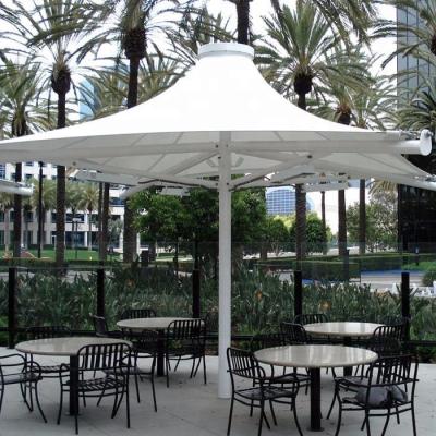 China Waterproof for Garden for Hotel Stretched Fabric Shade Umbrella Membrane Structure Tensile Umbrella for sale