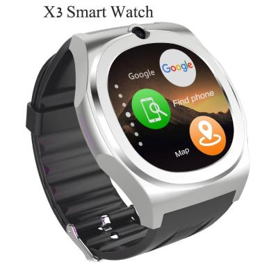 China Wrist Android Wear Smartwatch Phone , X3 smart watch mobile phone Micro Sim Card for sale