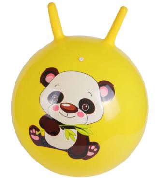 China Inflatable Toy Customized Color Jumping Ball With Handle For Kids for sale