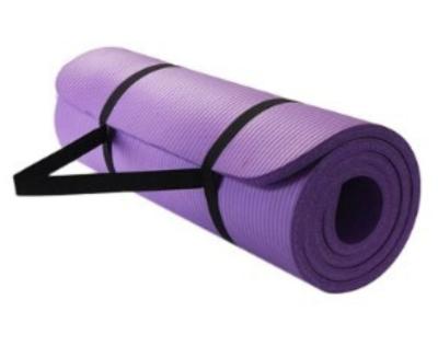 China Yoga Mat Custom Fitness Logo 100% Eco friendly yogas Mat With Strap Non Slip by NBR for sale