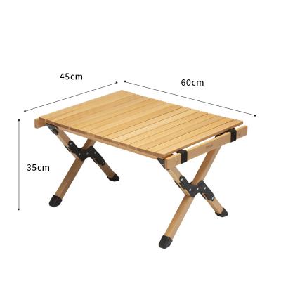 China Rural outdoor table egg roll table car family portable barbecue roll table folding table solid wood indoor dining table small for sale