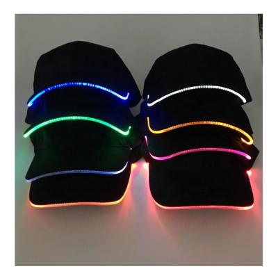 China Logo Embroidered Cotton Men Hat Custom COMMON Led Baseball Light Cap for sale