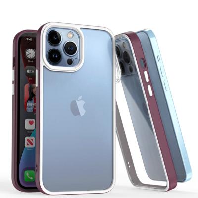 China Fashion Shockproof Shockproof Cover Mobile Accessories For iPhone Case Creative Border Clear Back Bumper Case For iPhone 11 Transparent for sale