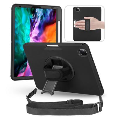 China Full Anti-fall Tablet Cover Protector Shockproof Rugged Case For Apple iPad Pro 12.9 2021/2020 Case With Shoulder Strap for sale