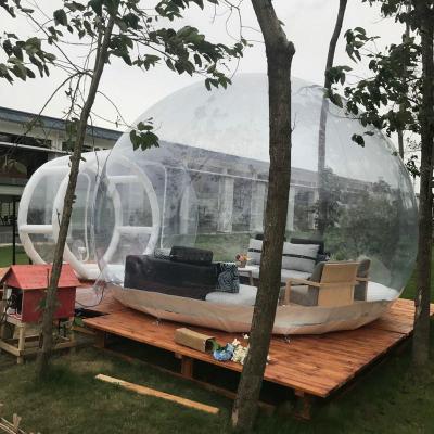 China Tube Type Tent Stake Herrwell Mini Clear Bubble Dome Dining Plastic Glamping Tent for sale