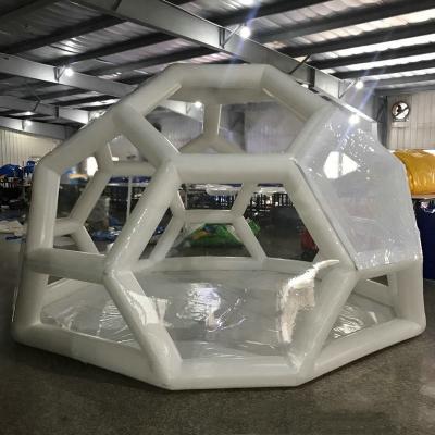 China Bubble Tube Type Herrwell Soccer Inflatable Stake Tent Dome Tent Clear Bubble Tent Triple Glamping Tent for sale