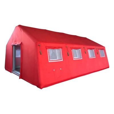 China Tube Type Tent Stake Herrwell Inflatable Rehabilitation Tent Self Erecting Hospital Rescue Shelter For Fire Fighting Earthquake Operations for sale