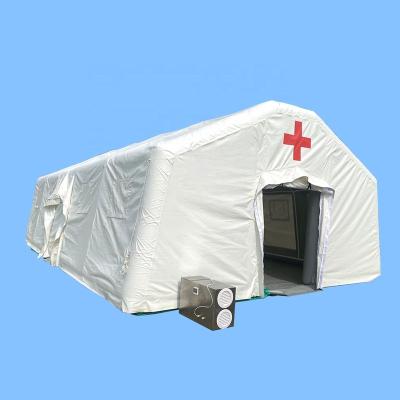 China Tube Type Tent Stake Herrwell Rapid Deployment Structure Mobile Inflatable Medical Emergency Field Hospital Tent for sale