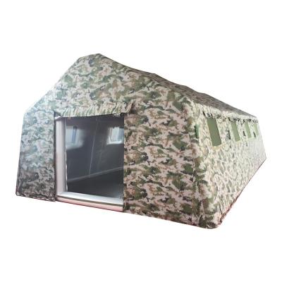 China Herrwell Canvas Tube Type Inflatable Stake Tent Travel Tents Green Army Military Tents Army Outdoor Camping for sale