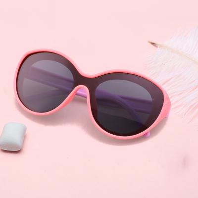 China DOISYER 2020 White Custom Print UV400 Korean Fashionable Kids Silicone Sunglasses For Girls Kids Bulk zu verkaufen