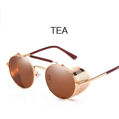 China OEM gafas vintage sunglasses steampunk hombre gafas de sol small UV400 for sale