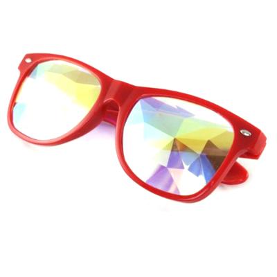 China DOISYER Retro UV400 Kaleidoscope Decoration Sunglasses Diamond Mosaic Nightclub Animation Electronic Music Festival Rice Nail Sunglas for sale