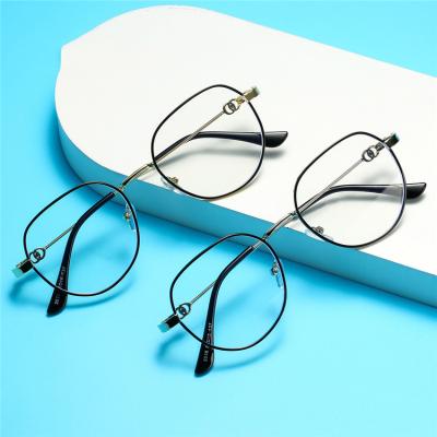 China Blocking DOISYER 2021 Customs Logo Blue Rim Full Frame Wholesale Radiation Metal Glasses Frame For Computer Eye To Protect for sale