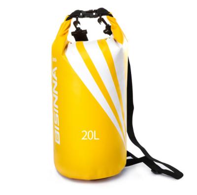 China 2L 3L 5L 8L 10L 15L 20L 30L 40 Floating Waterproof Boating Hiking Waterproof Logo Outdoor Polyester Kayak PVC Dry Bag Ocean Wet Package for sale