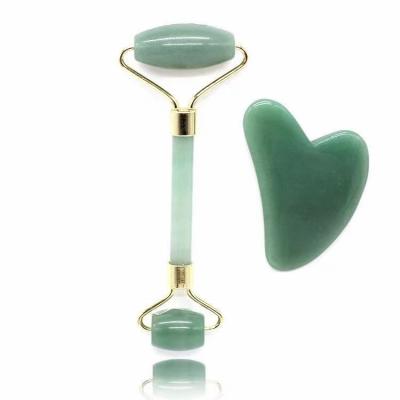 China Massager Tools Dongling Jade Roller Set Gua Sha Tool Kit Jade Roller Jade Roller Facial Face Lifting for sale