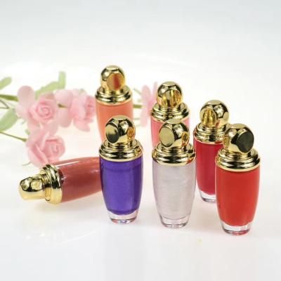 China Low moq lip gloss plastic tube lip gloss plastic waterproof custom green tube squeeze lip gloss wholsale for sale