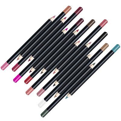 China Waterproof No Color Private Label Black Lip Label Lip Liners Vegan Custom Velvet Pink Waterproof Lip Liner Pencil for sale