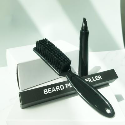 China Hot Selling Acne Treatment Coustomer With Long Label Lassting Fill- Up Beard Filler Comb Beard Pen Kit for sale